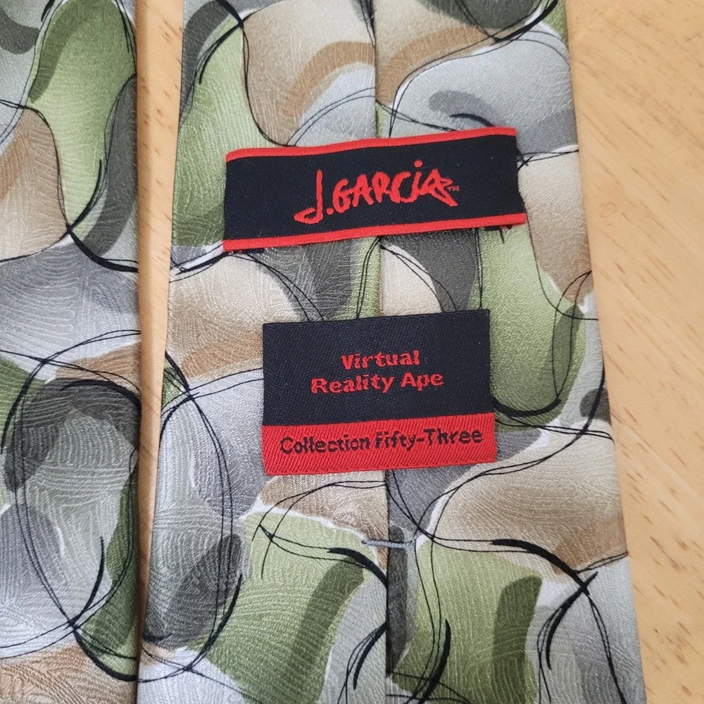 J Garcia Mens‎ Abstract Swirl Silk Necktie Collection Fifty Three